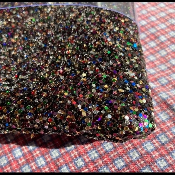 Cosmetic Paillette Zippered Makeup Bag with Earrings Sparkle Shine Purple Bling - Picture 10 of 12